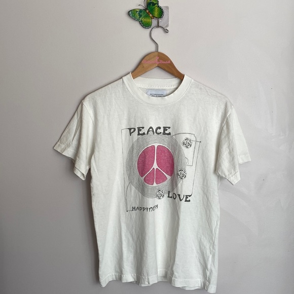 (A2) REVOLVE SIXTHREESEVEN Graphic Tee in Peace Vintage White Size Medium, NWOT - Picture 5 of 12